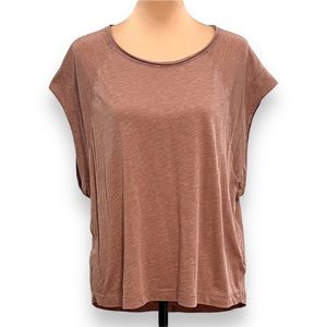 Free People We The Free Halo Tee Top Desert Ash Tan XS/Extra Small Relaxed Fit